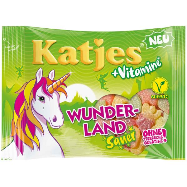 Katjes Wunderland+Vitamine Sauer 175g Saures Fruchtgummi mit 6 Vitaminen