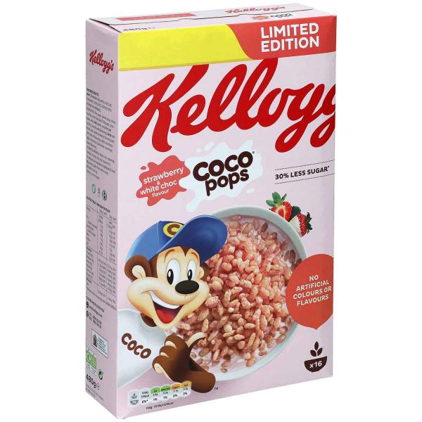 Kellogg's Coco Pops Strawberry & White Choc 480g