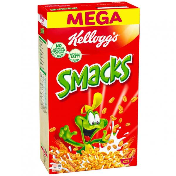 Kellogg's Smacks 700g XL-Packung Frühstückscerealien aus gepufftem Weizen mit Honig