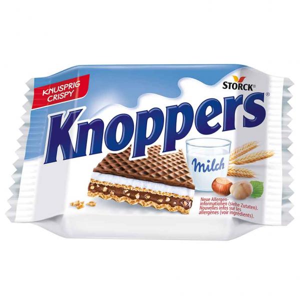 Knoppers Waffelschnitte mit Milch- und Nougatcreme Füllung 