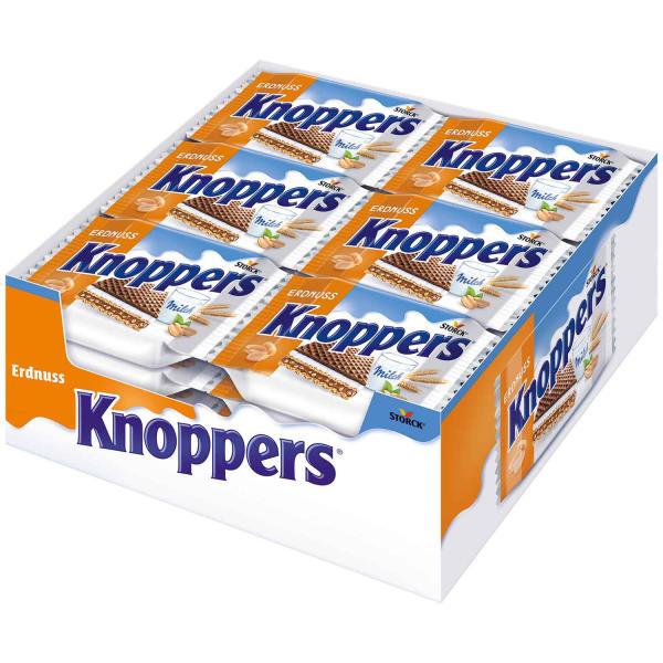 Knoppers 24er Erdnuss einzeln verpackte Waffelschnitte