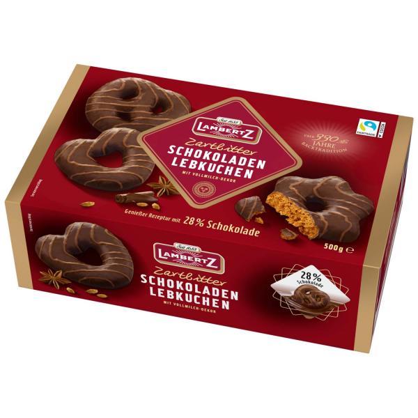 Lambertz Schokoladen Lebkuchen Zartbitter 500g