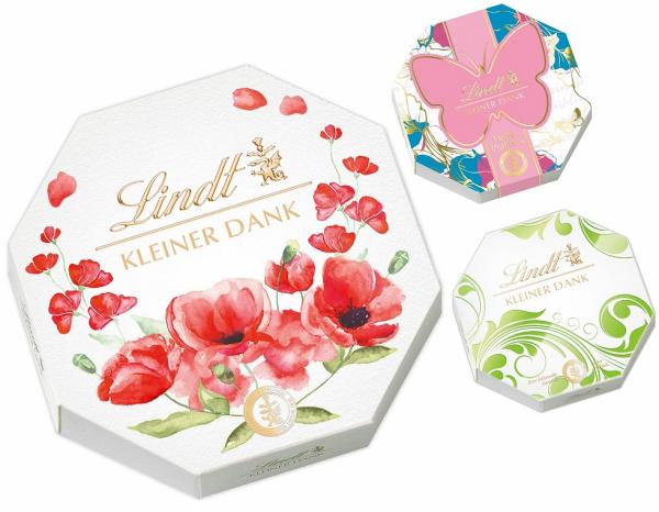 Lindt Kleiner Dank Geschenkverpackung mit Pralinen-Mischung