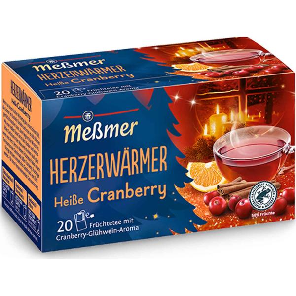 Meßmer Herzerwärmer 20er Früchtetee mit Cranberry Glühwein-Geschmack