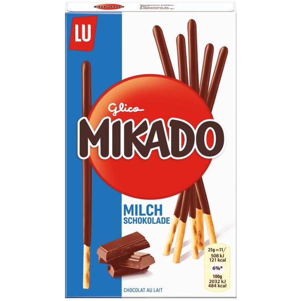 Mikado Milchschokolade Knusprige Keksstäbchen