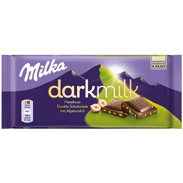 Milka darkmilk Haselnuss 85g