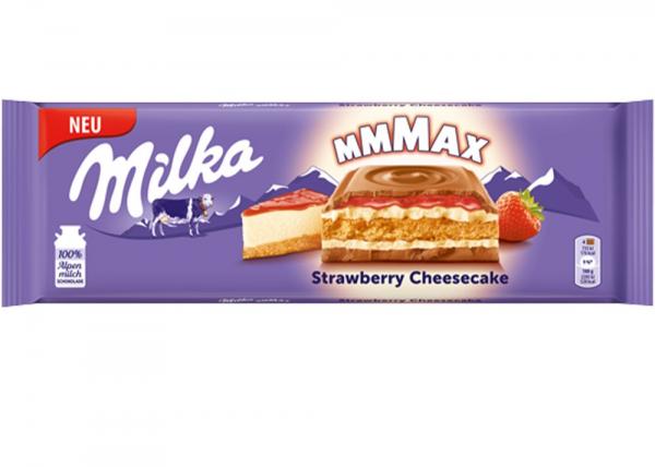 Milka Mmmax Strawberry Cheesecake 300g Alpenmilch Schokolade