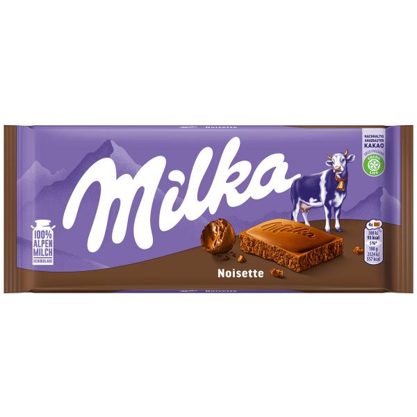 Milka Noisette 100g Alpenmilch-Schokolade mit Haselnuss-Masse