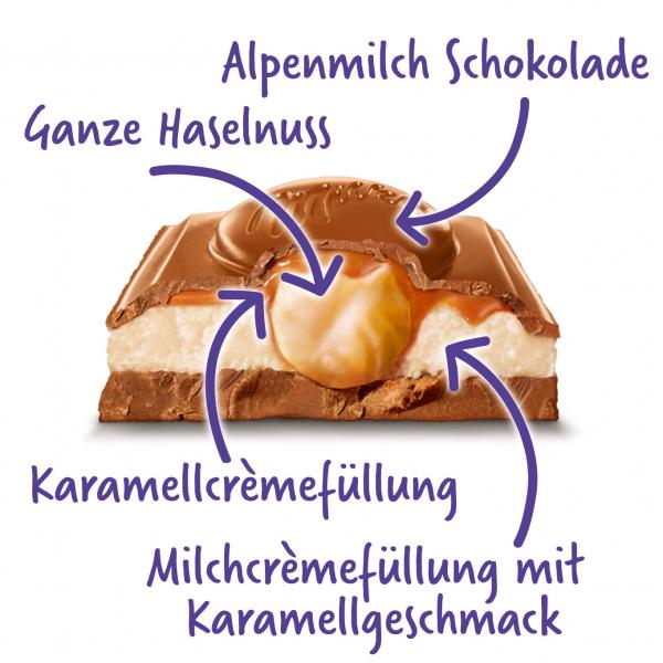 Milka Toffee Ganznuss 300g XXL-Tafel aus Alpenmilchschokolade