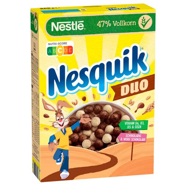 Nesquik Duo kakaohaltige Frühstückscerealien aus geröstetem Vollkorn-Getreide