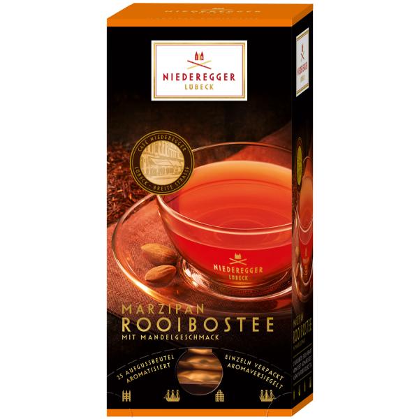 Niederegger Marzipan Rooibostee 25 einzeln aromaversiegelte Aufgussbeutel