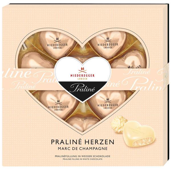 Niederegger Trüffel Herzen Marc de Champagne 125g