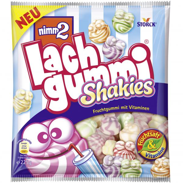 nimm2 Lachgummi Shakies 225g Fruchtgummi mit Fruchtsaft, Magermilch und Vitaminen