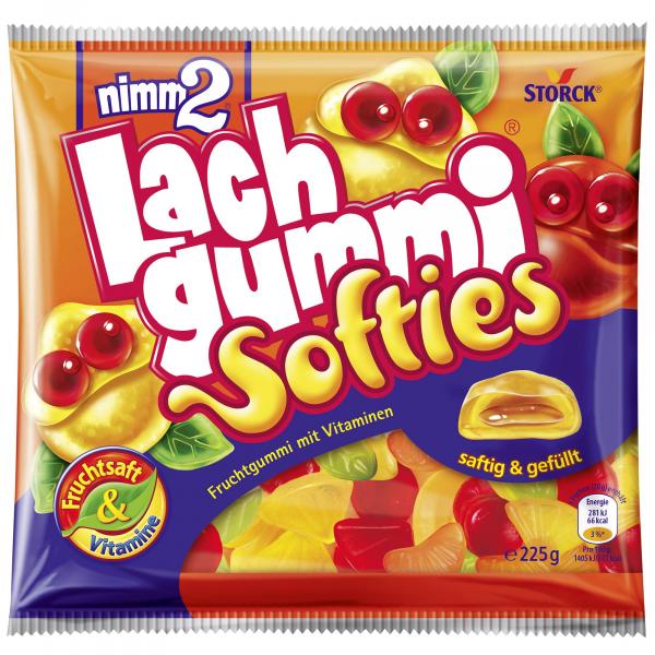 nimm2 Lachgummi Softies 225g Gefülltes Fruchtgummi mit wertvollen Vitaminen