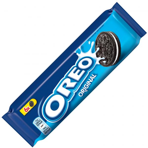 Oreo Original Single 6er Doppelkekse aus Kakao-Gebäck mit Vanille-Creme-Füllung