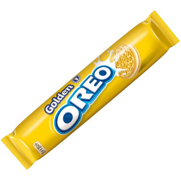 Oreo Golden 154g Kekse mit einer Cremefüllung mit Vanillegeschmack