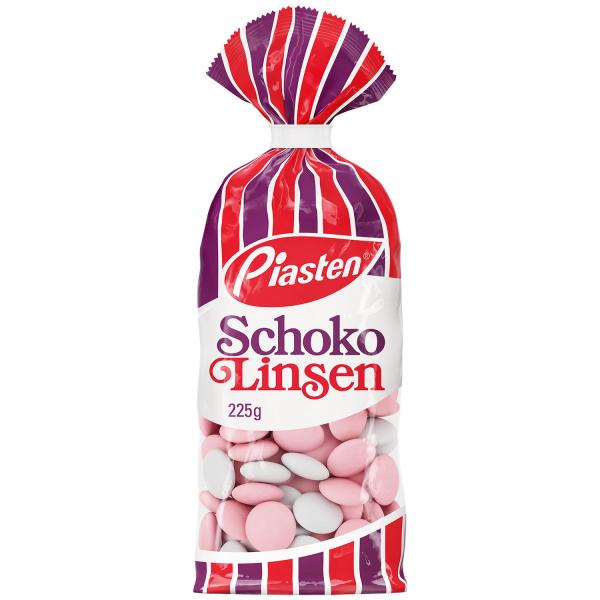 Schoko Linsen 225g Schokoladen Dragees mit Zuckerüberzug