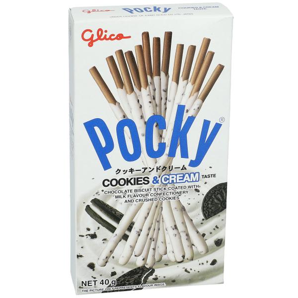 Pocky Cookies & Creme 40g Keksstangen mit Sahnekeksgeschmack