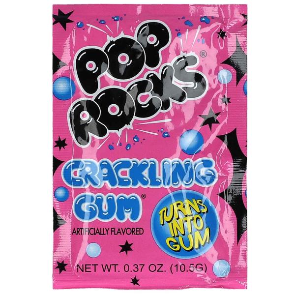 Pop Rocks Crackling Gum Knister Kaugummi  mit Bubble Gum Geschmack