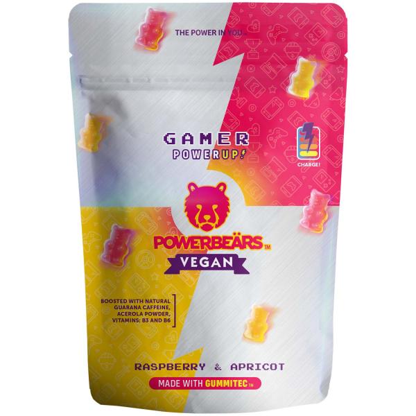 Powerbeärs Vegan Gamer PowerUp Raspberry & Apricot 100g