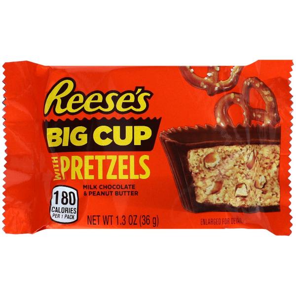 Reese's Big Cup Pretzels 36g Erdnussbuttertörtchen mit Brezelstückchen