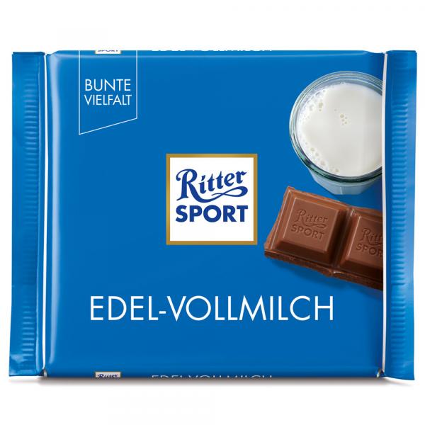 Ritter Sport Edel-Vollmilch 100g Edel-Vollmilch-Schokolade mit 35% Kakaoanteil