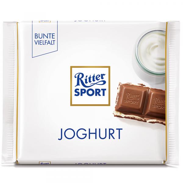 Ritter Sport Joghurt 100g Gefüllte Vollmilchschokolade mit Magermilch-Joghurt-Creme