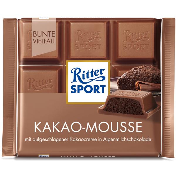 Ritter Sport Kakao Mousse 100g Gefüllte Alpenmilch Schokolade mit aufgeschlagener Kakao Creme