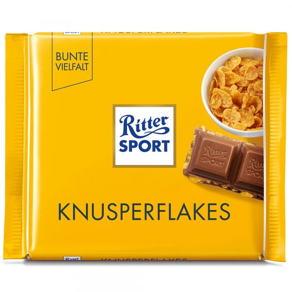 Ritter Sport Knusperflakes 100g  Sahneschokolade mit Cornflakes