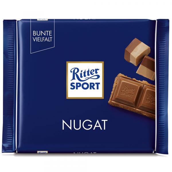 Ritter Sport Nugat 100g Vollmilchschokolade mit Nugat-Füllung