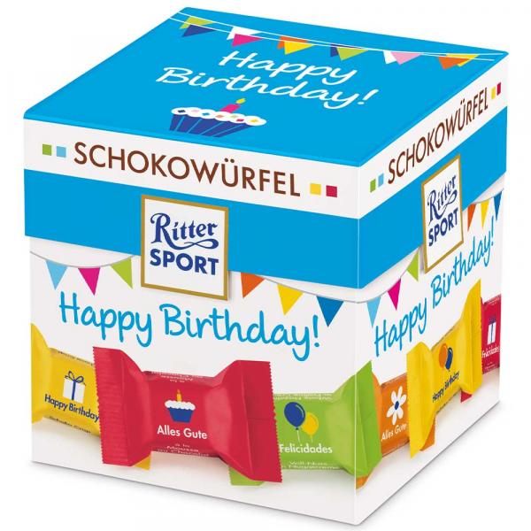 Ritter Sport Schokowürfel Happy Birthday 22er