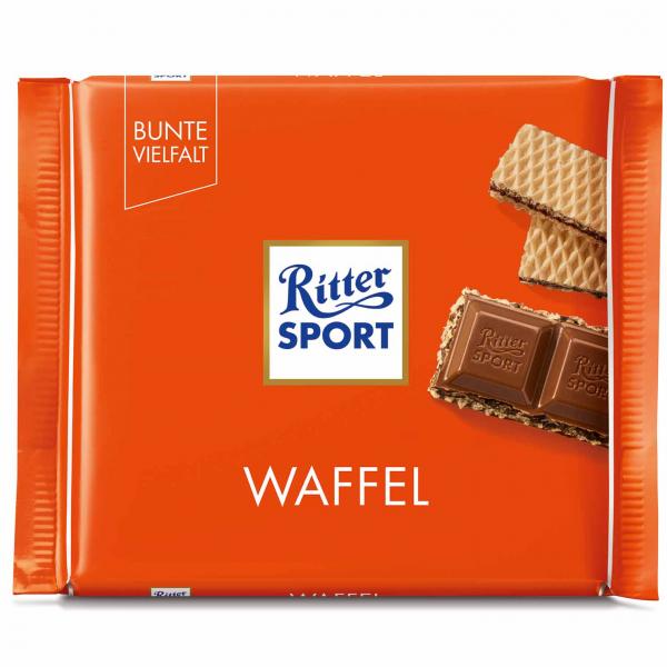 Ritter Sport Waffel 100g Vollmilchschokolade gefüllt mit Kakaocreme