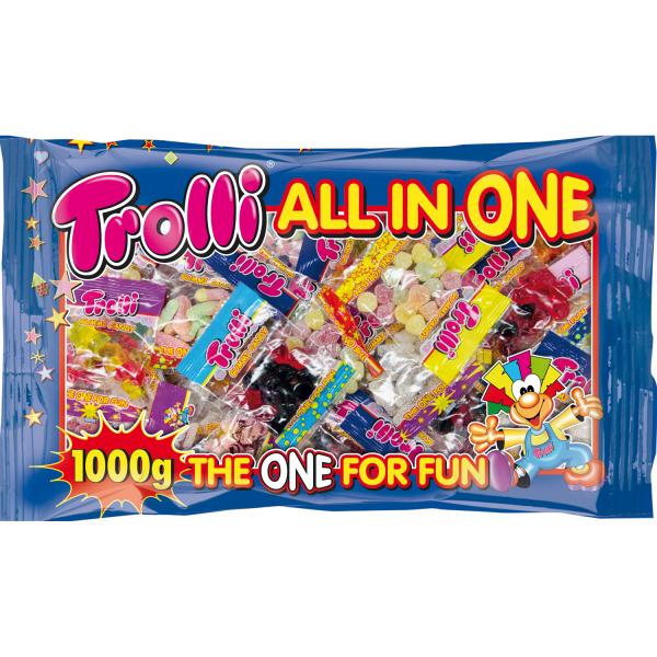 Trolli All in one Minibeutel 50x20g XXL-Packung mit Minibeuteln