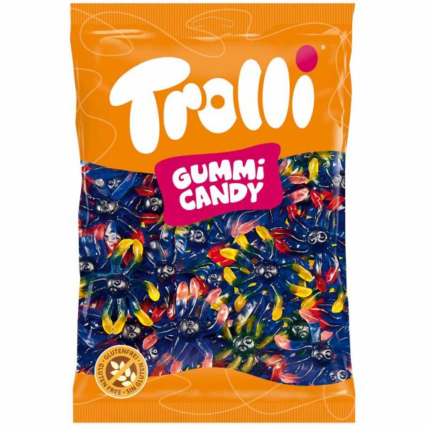 Trolli Tintenfisch 1kg Bunte Fruchtgummmi-Tintenfische mit Fruchtgeschmack