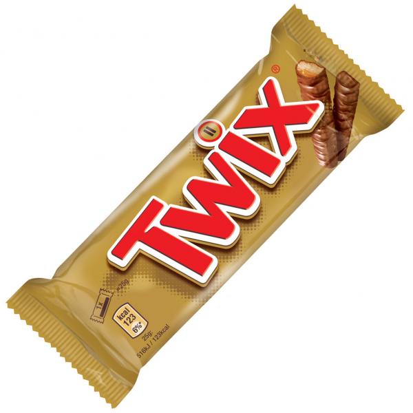 Twix Knusperkeks Riegel mit zartem Karamell und Überzug aus Milchschokolade