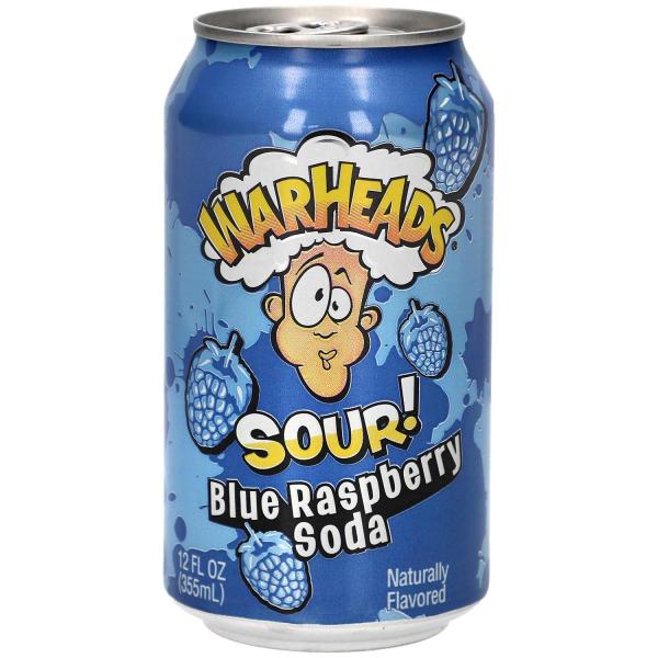 Warheads Sour! Blue Raspberry Soda 355ml