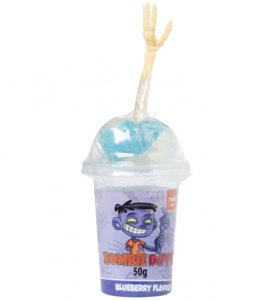 Zombie Hand Dipper Lollie mit Brausepulver 50g